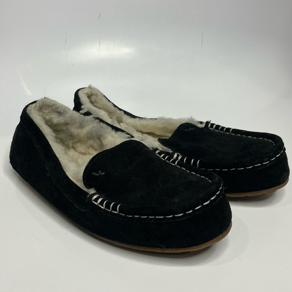 Koolaburra black shearling lined slippers size 7 - Picture 1 of 7